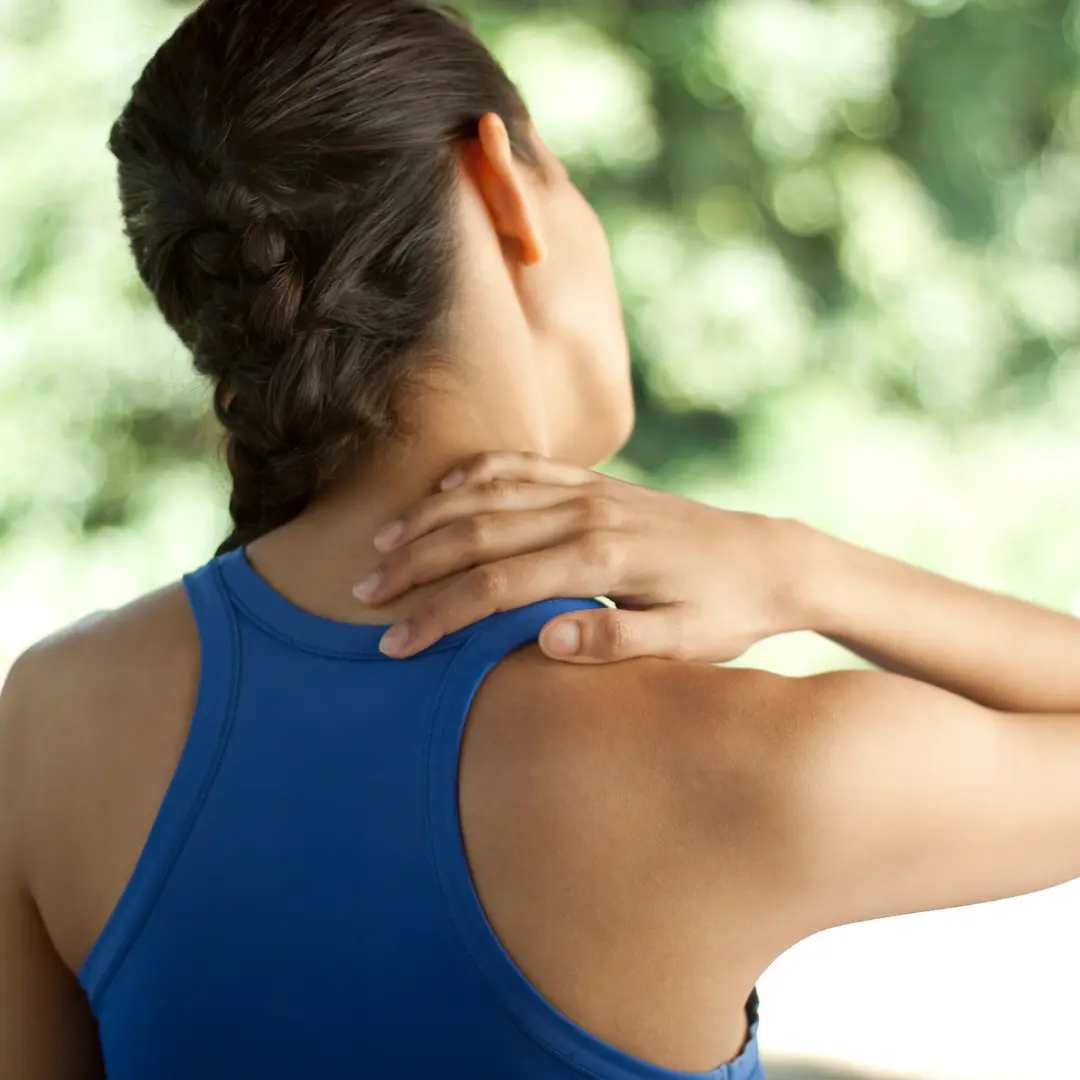 physical therapy patient experiencing neck pain